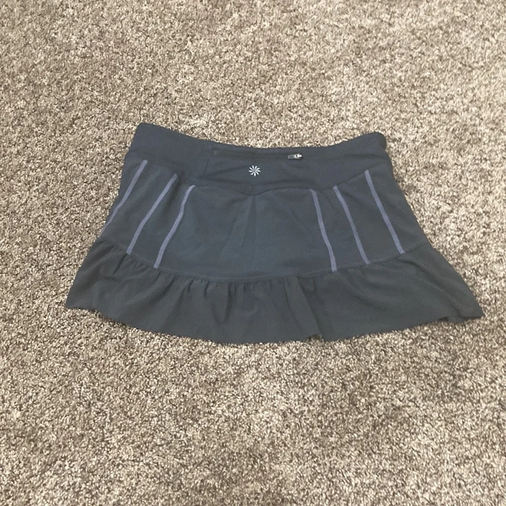 Athleta Women’s Gray Purple Takeoff Flowy Tennis Athletic Skort Skirt Shorts